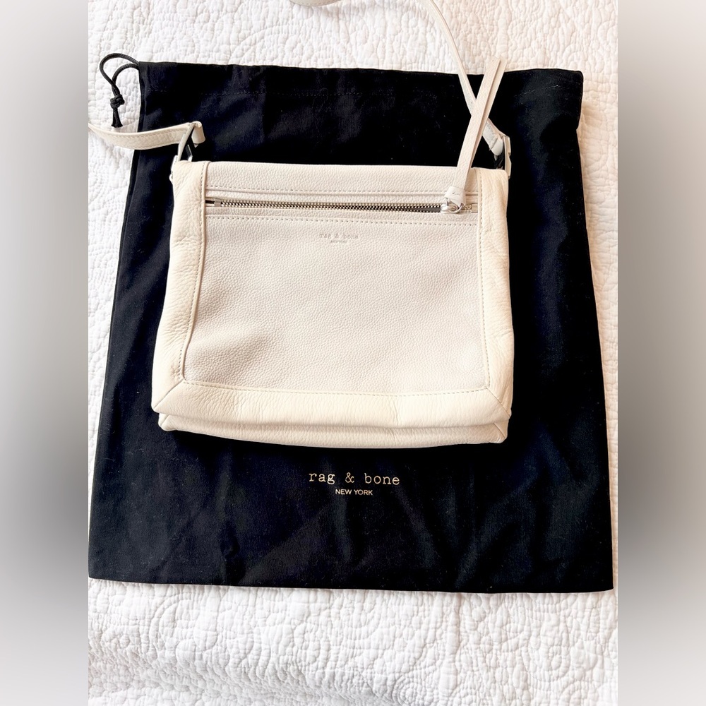 Rag and Bone Olympus Hobo Bag - antique white, small